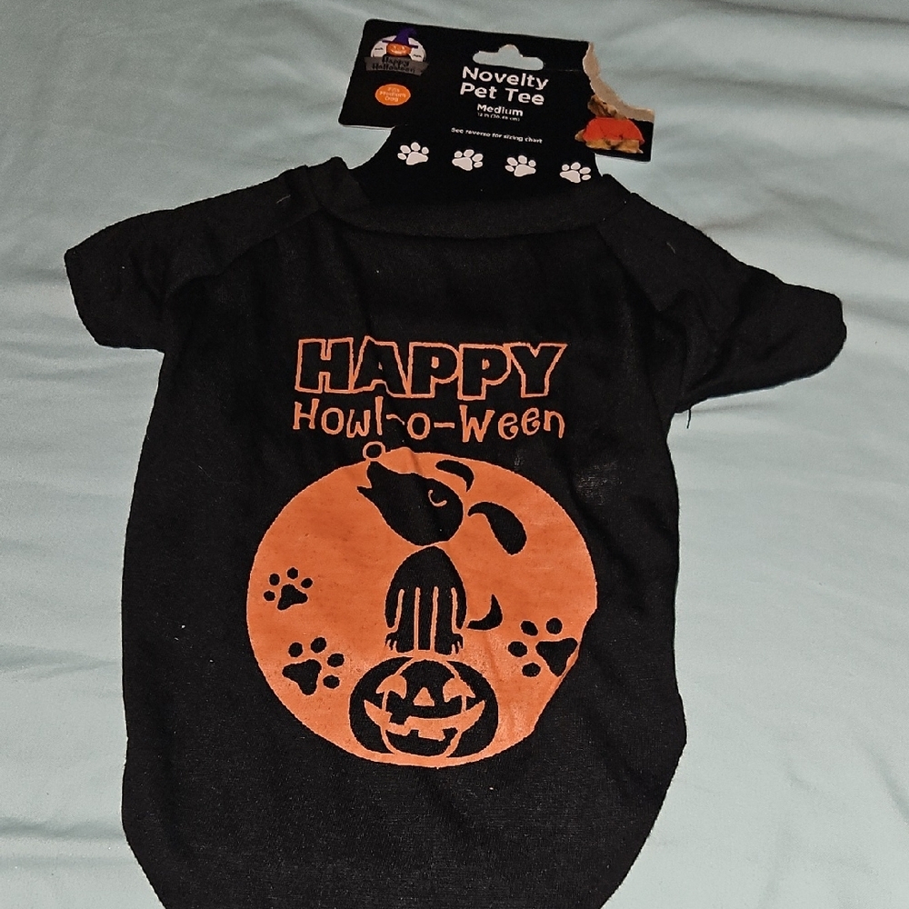 Halloween Pet Tee - Black and Orange